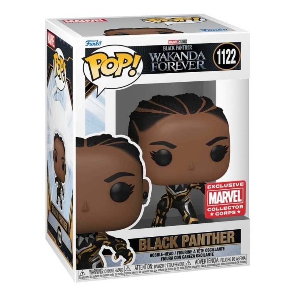 Funko Pop Black Panther 1122 Marvel Collector Corps Exclusive Wakanda Forever